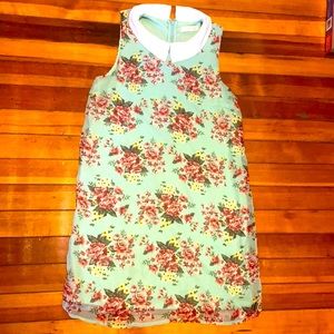 Lucid pink- green floral dress